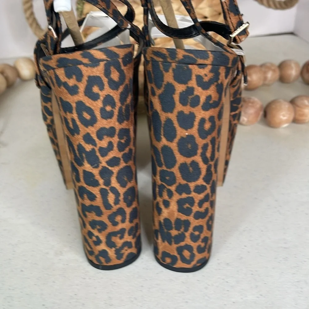 Jessica Simpson Leopard Print Platform Mary Jane Pumps